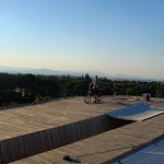 Cyclist on the roof